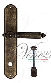 Дверная ручка Venezia на планке PL02 мод. Castello (ант. бронза) сантехническая