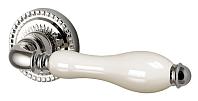 Дверная ручка Armadillo мод. Silvia CL 1 SILVER-925/LWP-109 (серебро 925/бежевый фарфо