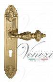 Дверная ручка Venezia на планке PL90 мод. Lucrecia (полир. латунь) под цилиндр