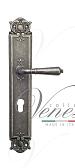 Дверная ручка Venezia на планке PL97 мод. Vignole (ант. серебро) под цилиндр