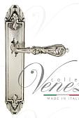 Дверная ручка Venezia на планке PL90 мод. Monte Cristo (натур. серебро + чернение) про
